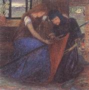 Elizabeth Siddal A Lady Affixing a Pennant to a Knight's Spear USA oil painting artist